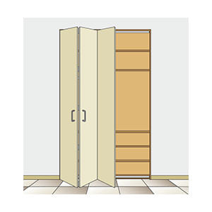 رزمة هارمونيكا لباب ثقيل مع 3 أجنحة باب، حتى 10 كغم لجناح الباب، طراز HA1X3_آليات سحب وهارمونيكا للأثاث-1302